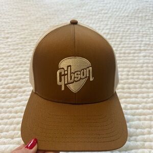Gibson Tan and Cream Trucker Hat new